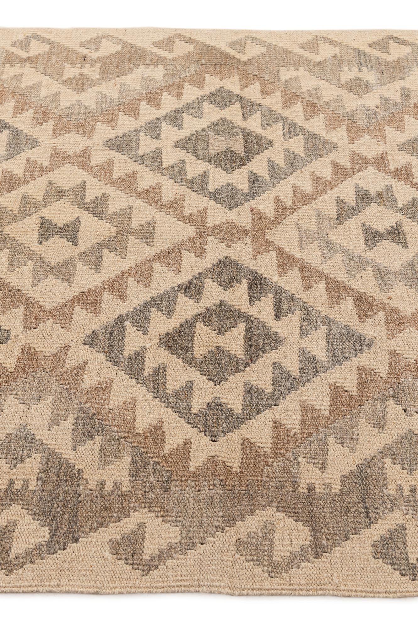 3' 6 x 5' 3 Hand Woven Kilim Maymana Wool Rug
