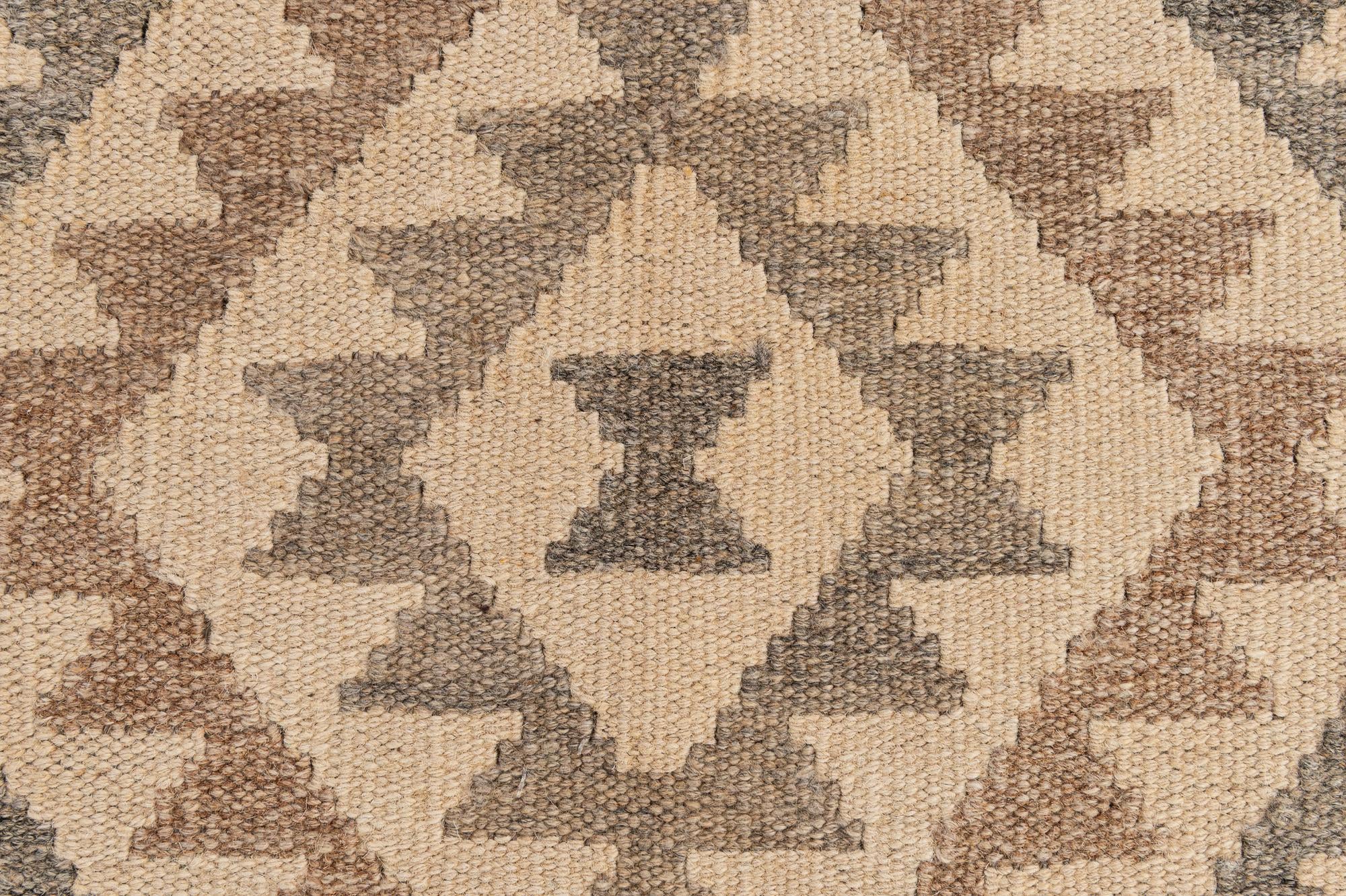 3' 6 x 5' 3 Hand Woven Kilim Maymana Wool Rug