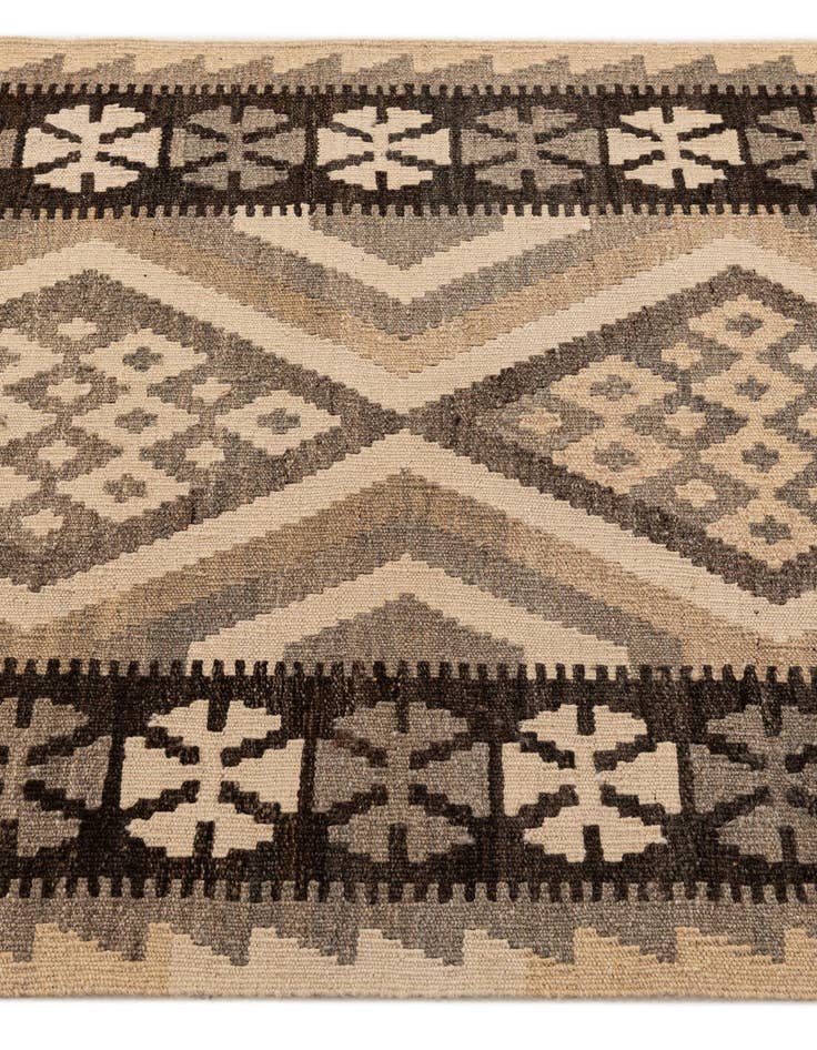 Detail image of 2' 11 x 3' 11  Hand Woven Kilim Maymana Wool Rug