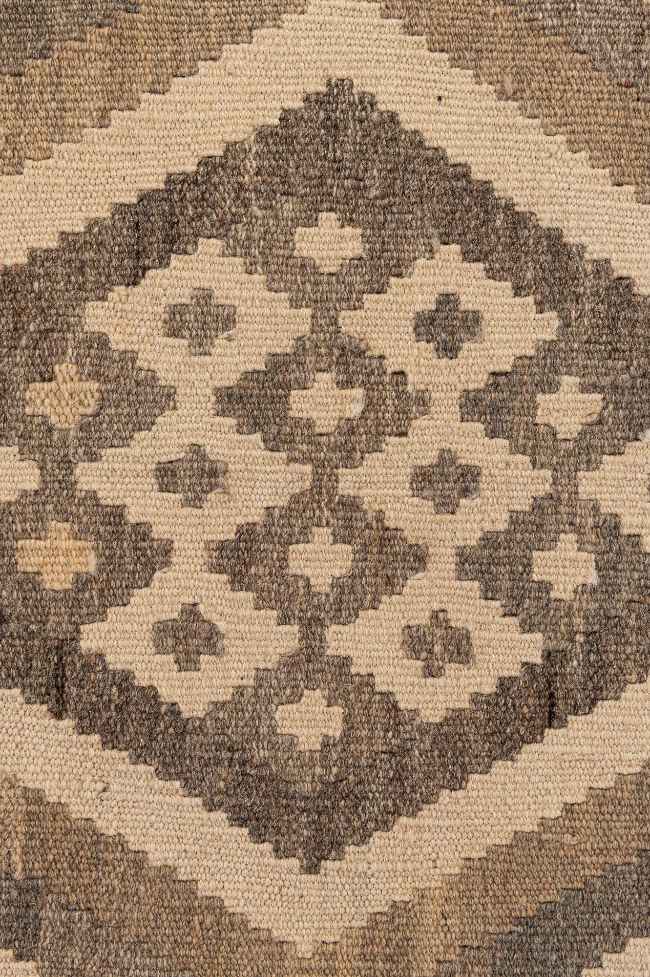 2' 11 x 3' 11 Hand Woven Kilim Maymana Wool Rug