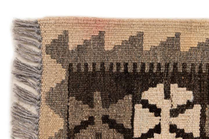 2' 11 x 3' 11 Hand Woven Kilim Maymana Wool Rug