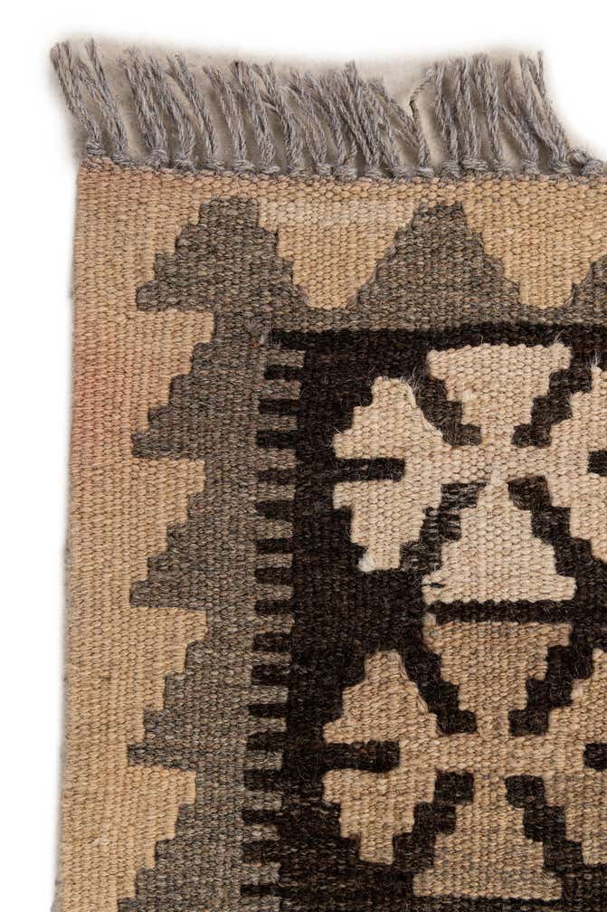 2' 11 x 3' 11 Hand Woven Kilim Maymana Wool Rug