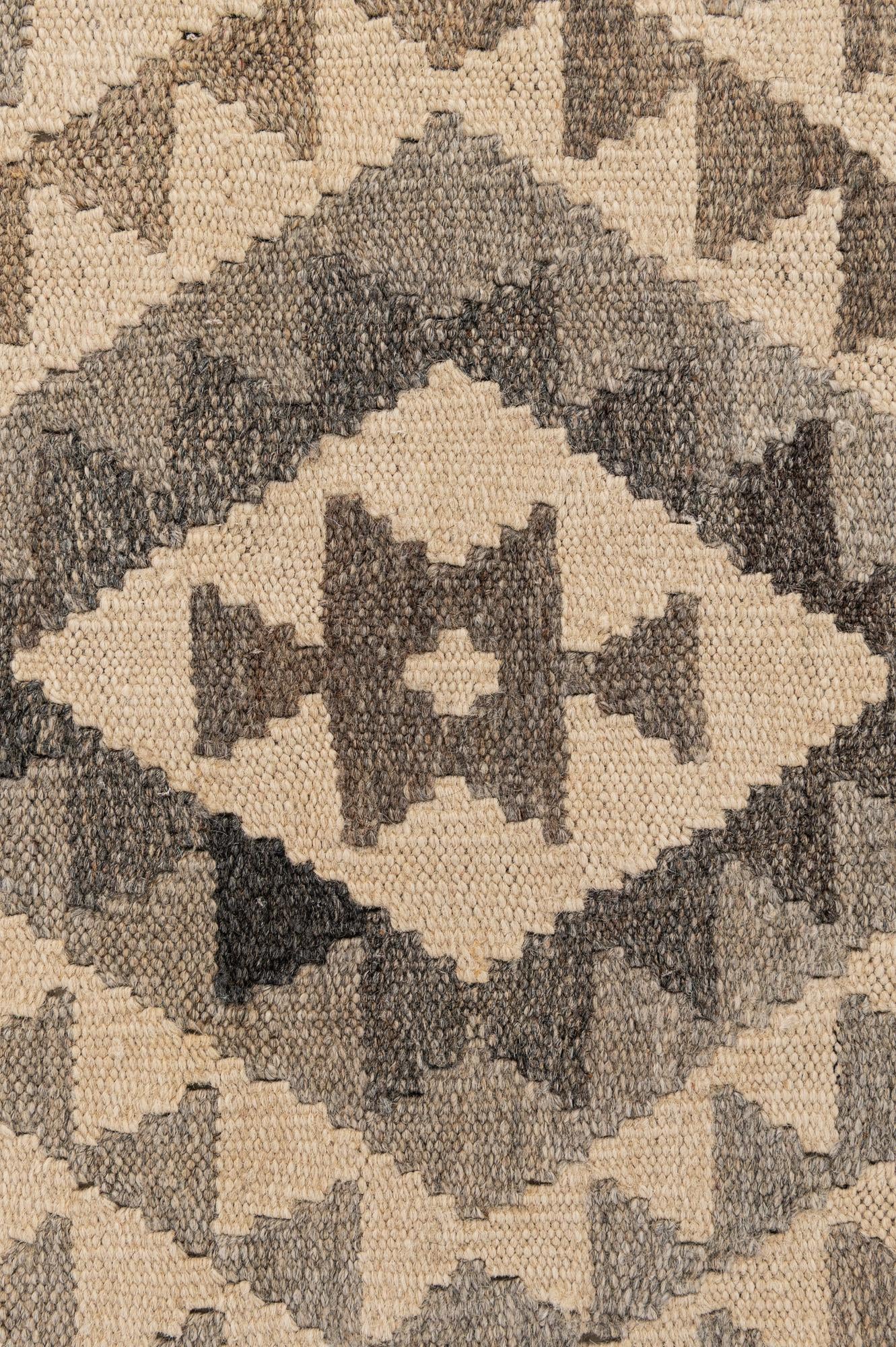 3' 6 x 4' 11 Hand Woven Kilim Maymana Wool Rug