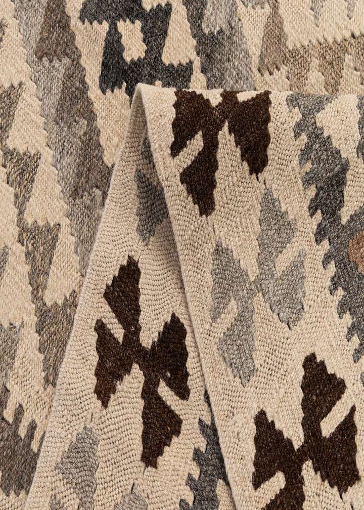 3' 6 x 4' 11 Hand Woven Kilim Maymana Wool Rug