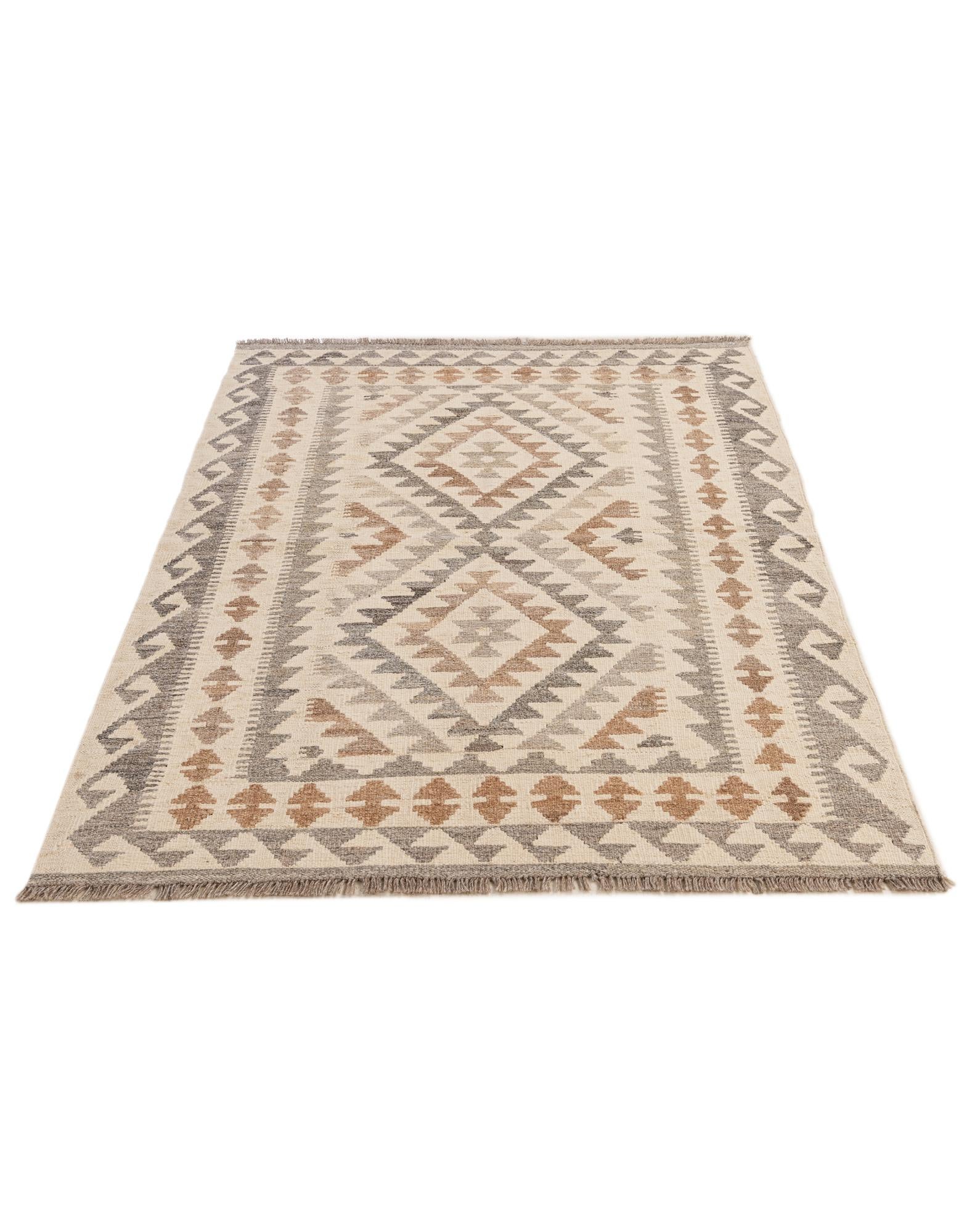 3' 5 x 5' 1 Hand Woven Kilim Maymana Wool Rug