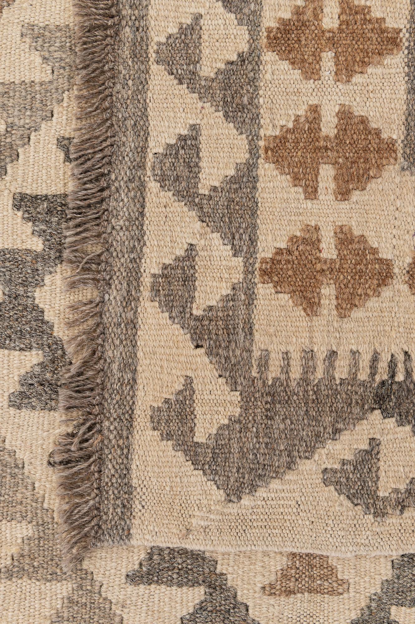 3' 5 x 5' 1 Hand Woven Kilim Maymana Wool Rug