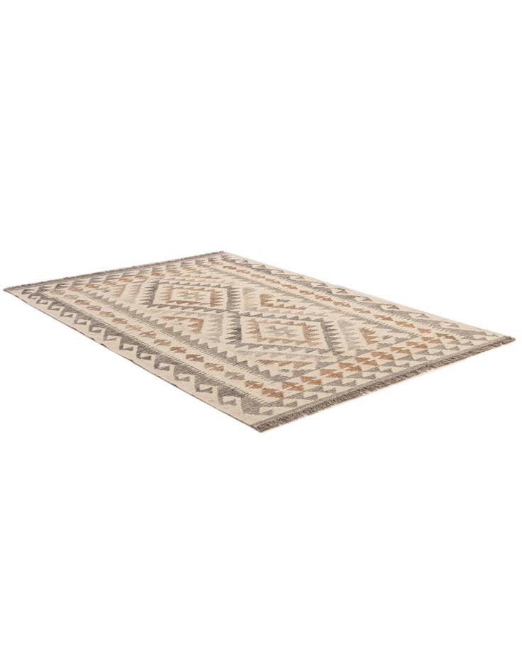 Detail image of 3' 5 x 5' 1  Hand Woven Kilim Maymana Wool Rug