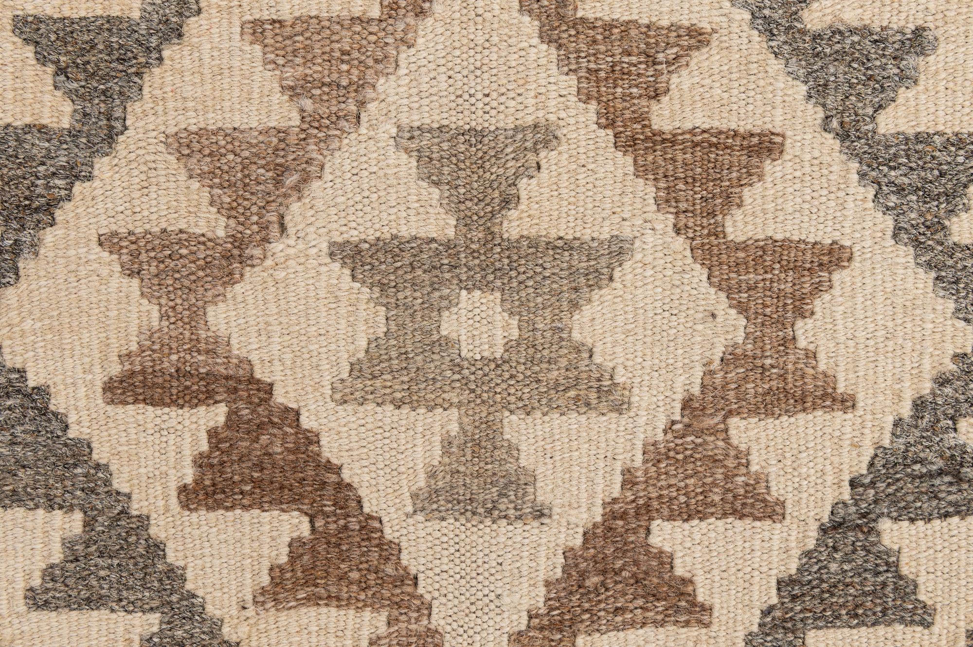 3' 5 x 5' 1 Hand Woven Kilim Maymana Wool Rug