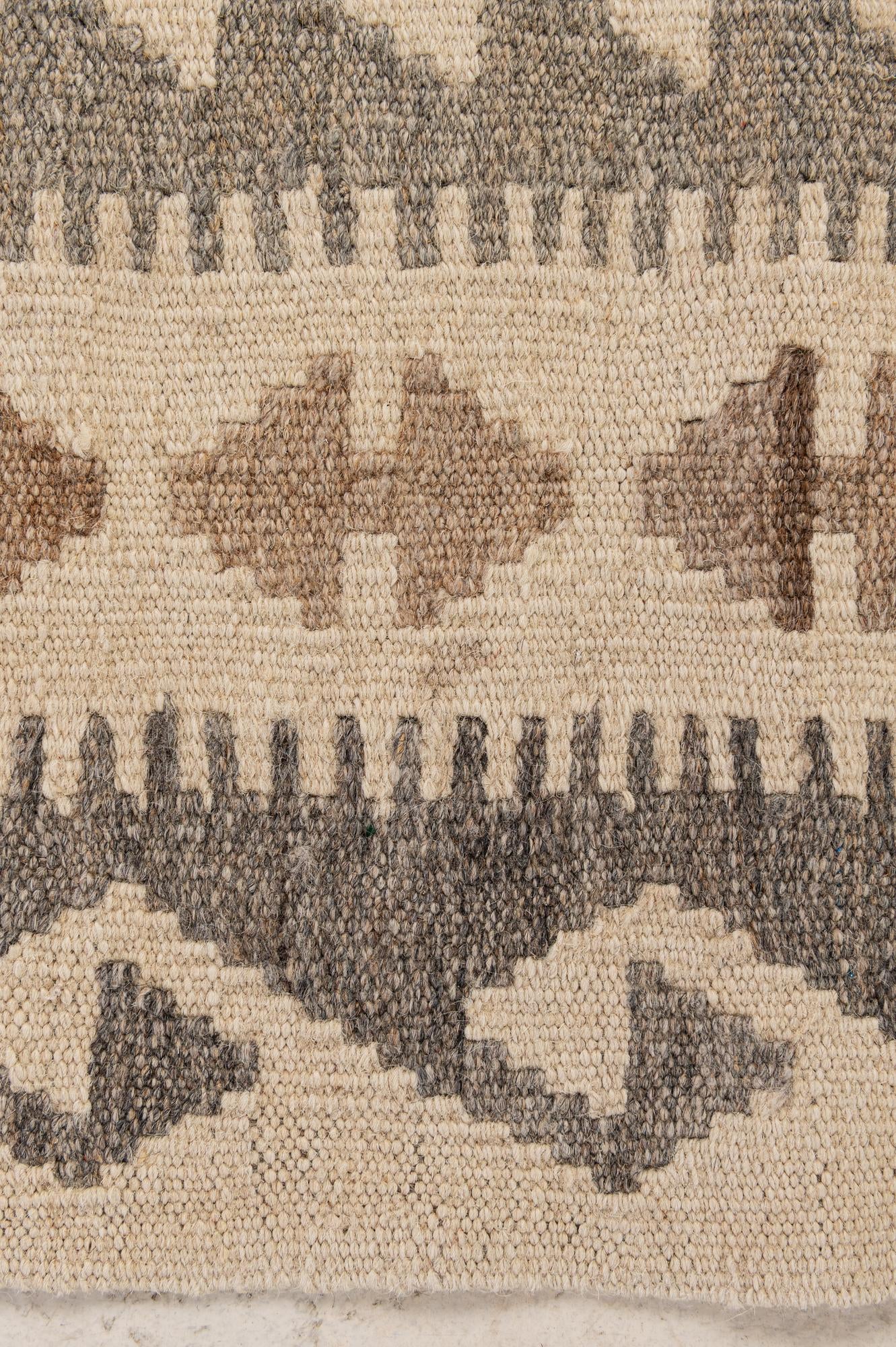 3' 5 x 5' 1 Hand Woven Kilim Maymana Wool Rug