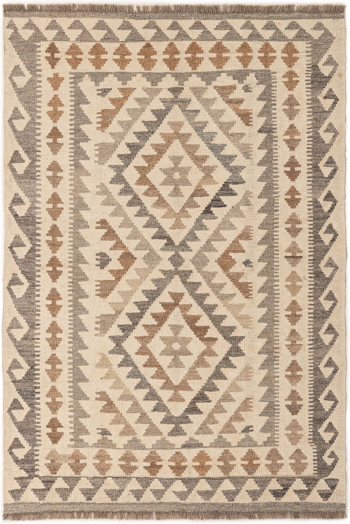 3' 5 x 5' 1 Hand Woven Kilim Maymana Wool Rug