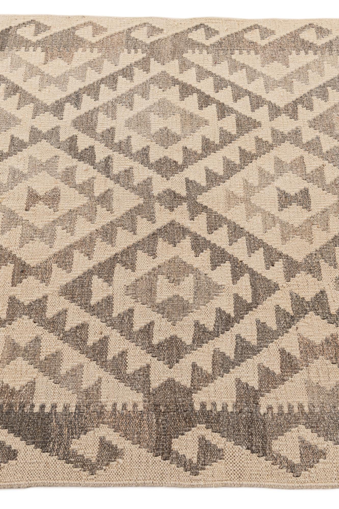 3' 5 x 5' 1 Hand Woven Kilim Maymana Wool Rug