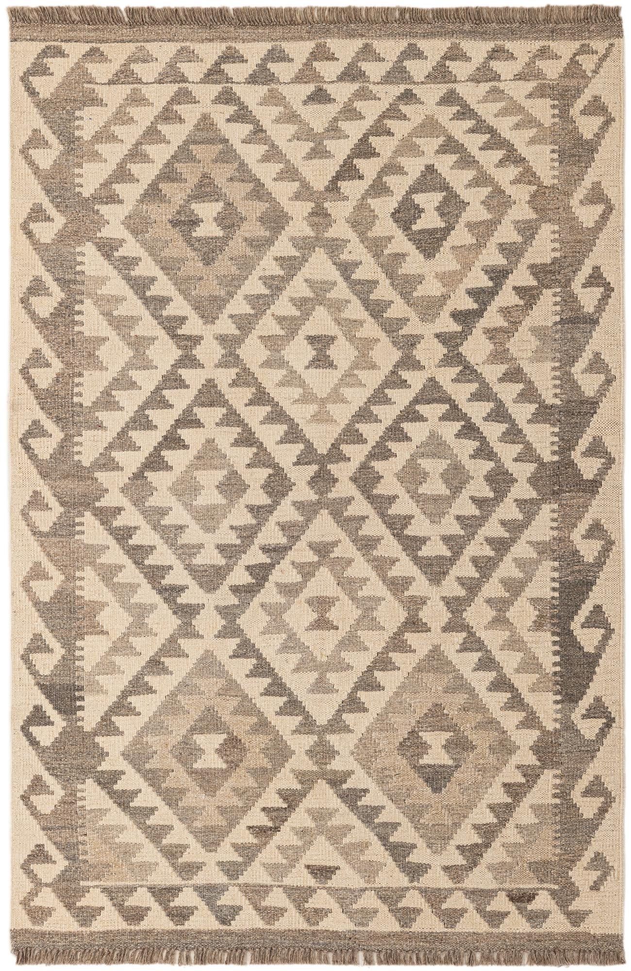 3' 5 x 5' 1 Hand Woven Kilim Maymana Wool Rug