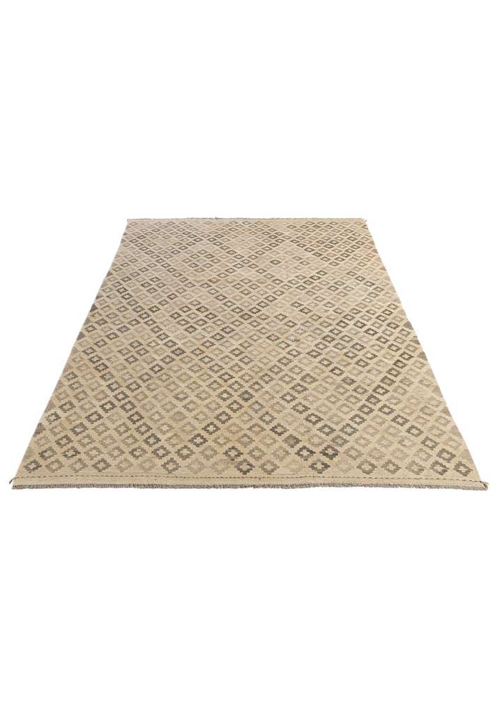6' 10 x 9' 10 Hand Woven Kilim Maymana Wool Rug