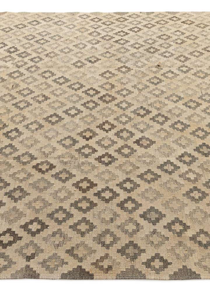 6' 10 x 9' 10 Hand Woven Kilim Maymana Wool Rug
