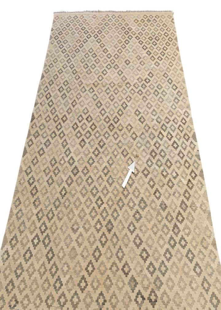 6' 10 x 9' 10 Hand Woven Kilim Maymana Wool Rug