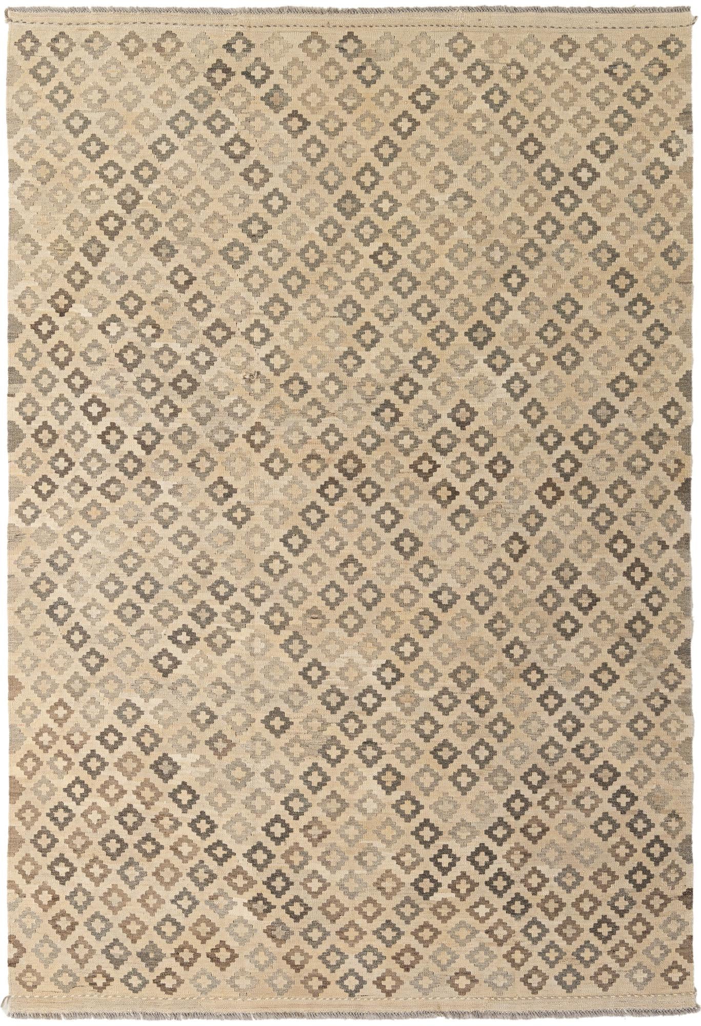6' 10 x 9' 10 Hand Woven Kilim Maymana Wool Rug