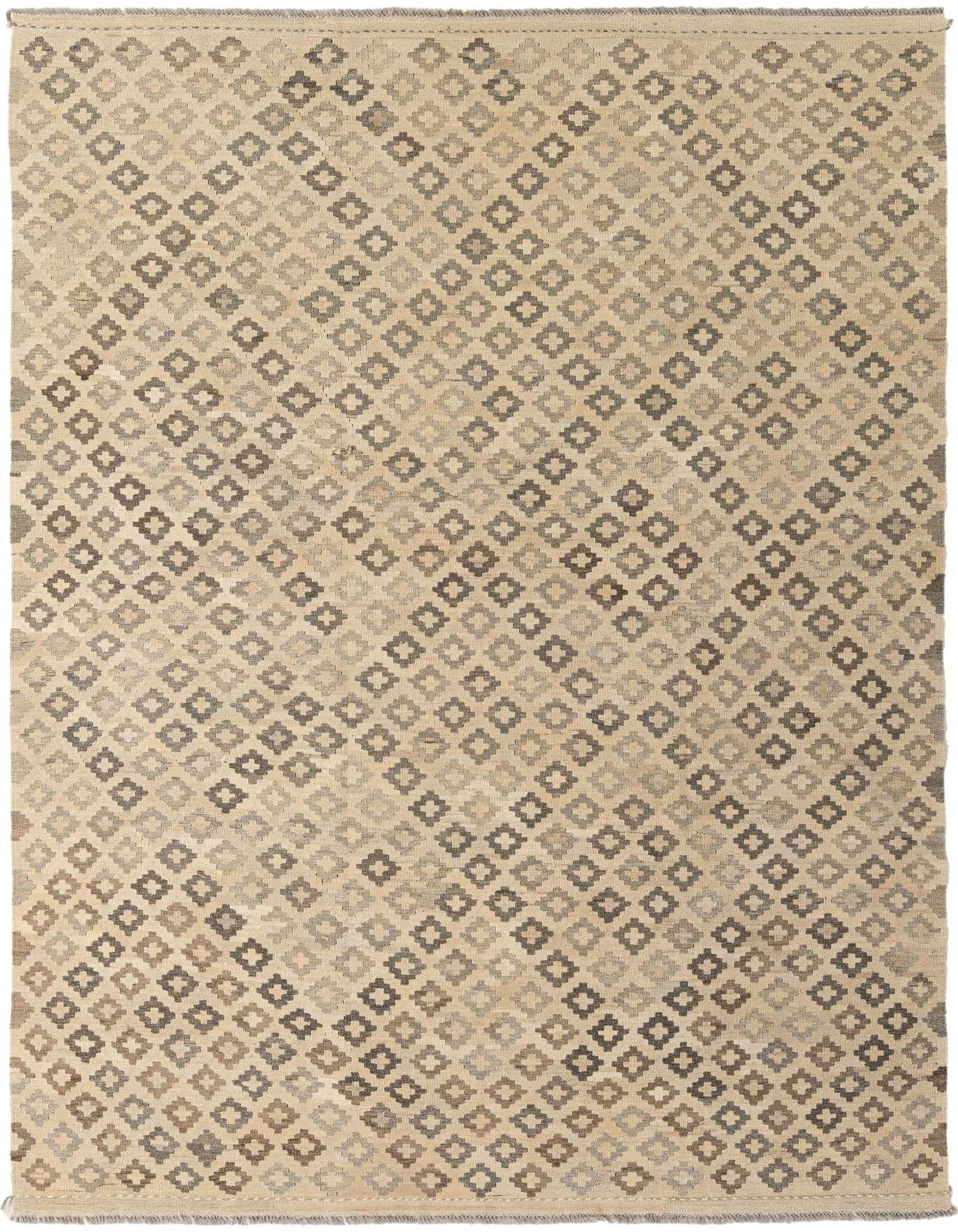 6' 10 x 9' 10 Hand Woven Kilim Maymana Wool Rug