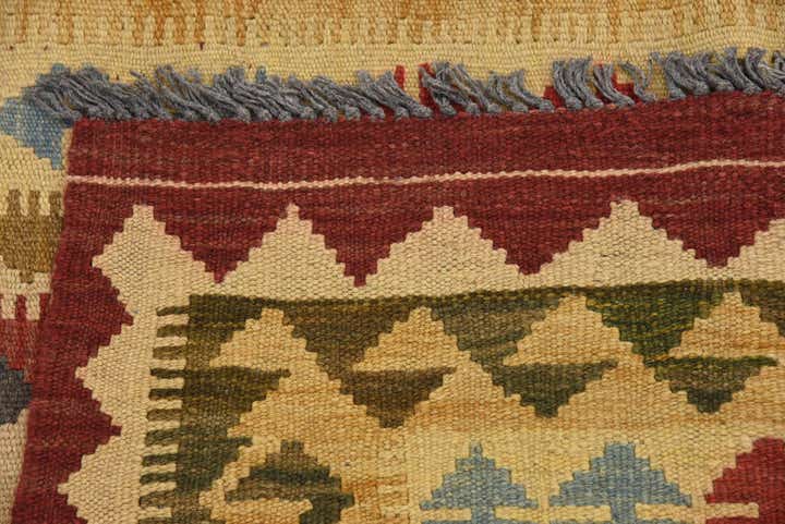 3' 4 x 6' 4 Hand Woven Kilim Maymana Wool Rug
