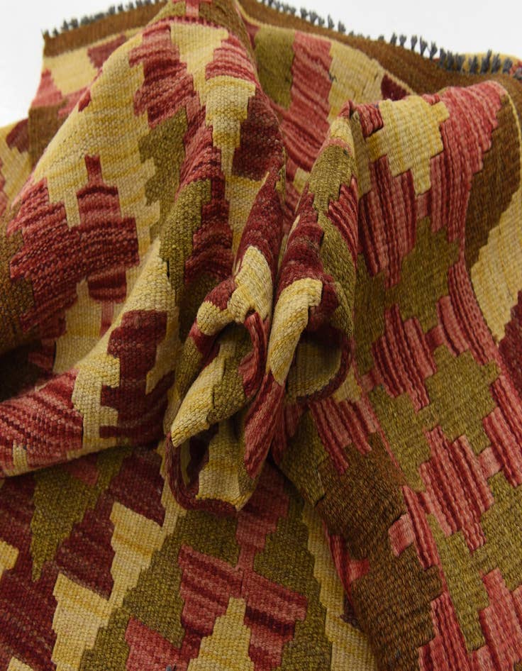 Detail image of 3' 5 x 6' 4 Hand Woven Kilim Maymana Wool Rug