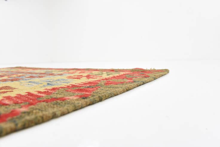 Detail image of 3' 3 x 6' 4 Hand Woven Kilim Maymana Wool Rug