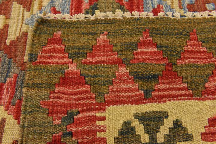 3' 3 x 6' 4 Hand Woven Kilim Maymana Wool Rug