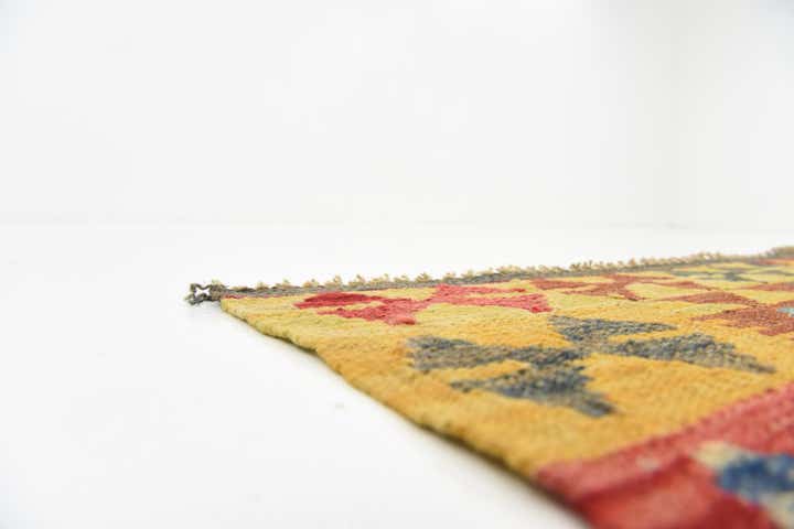 4' 9 x 6' 5 Hand Woven Kilim Maymana Wool Rug