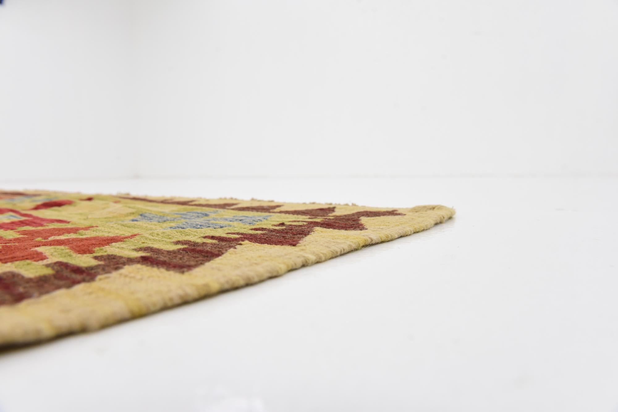 145cm x 190cm Tejido a mano Kilim Maymana Alfombra Lana