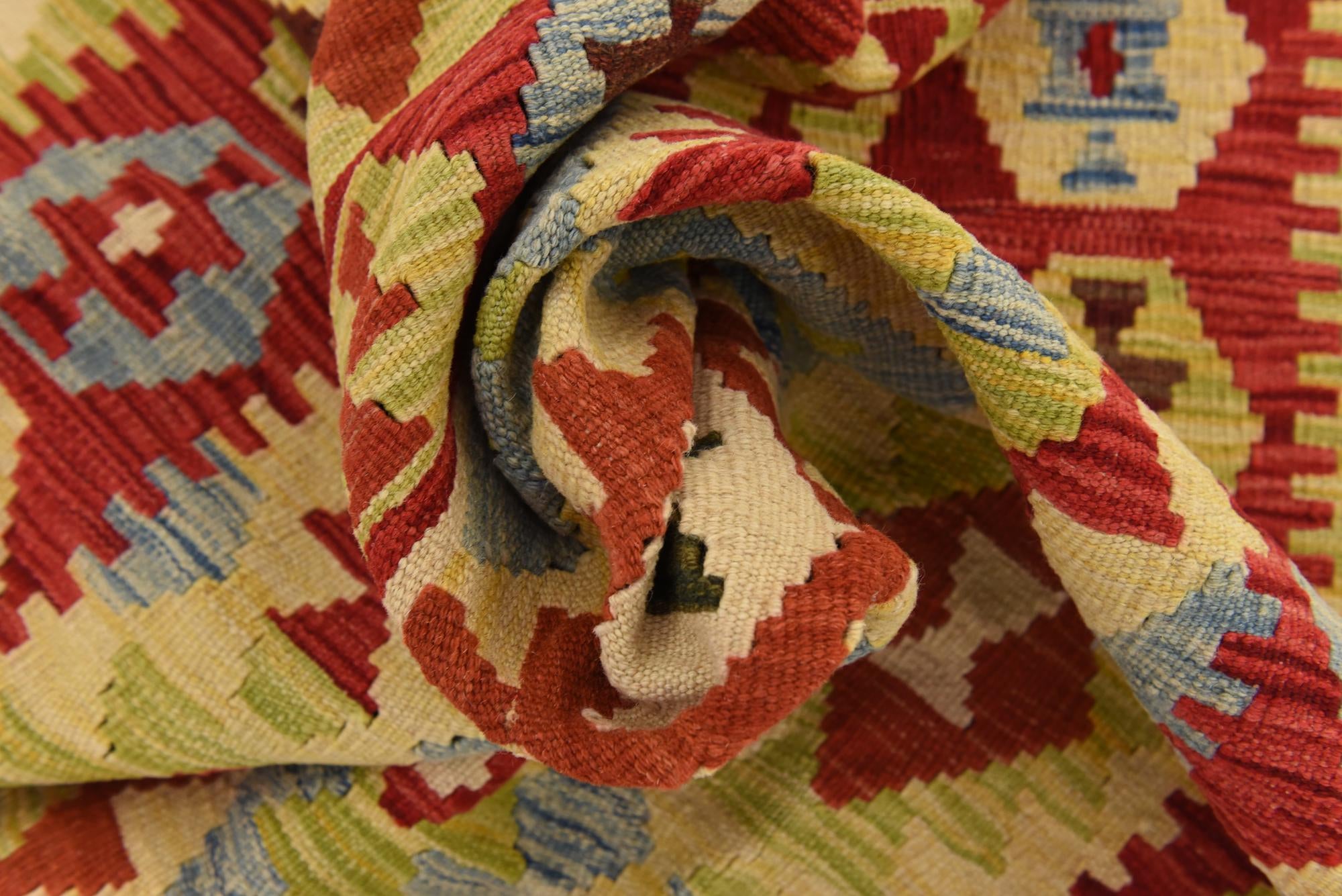145cm x 190cm Tejido a mano Kilim Maymana Alfombra Lana