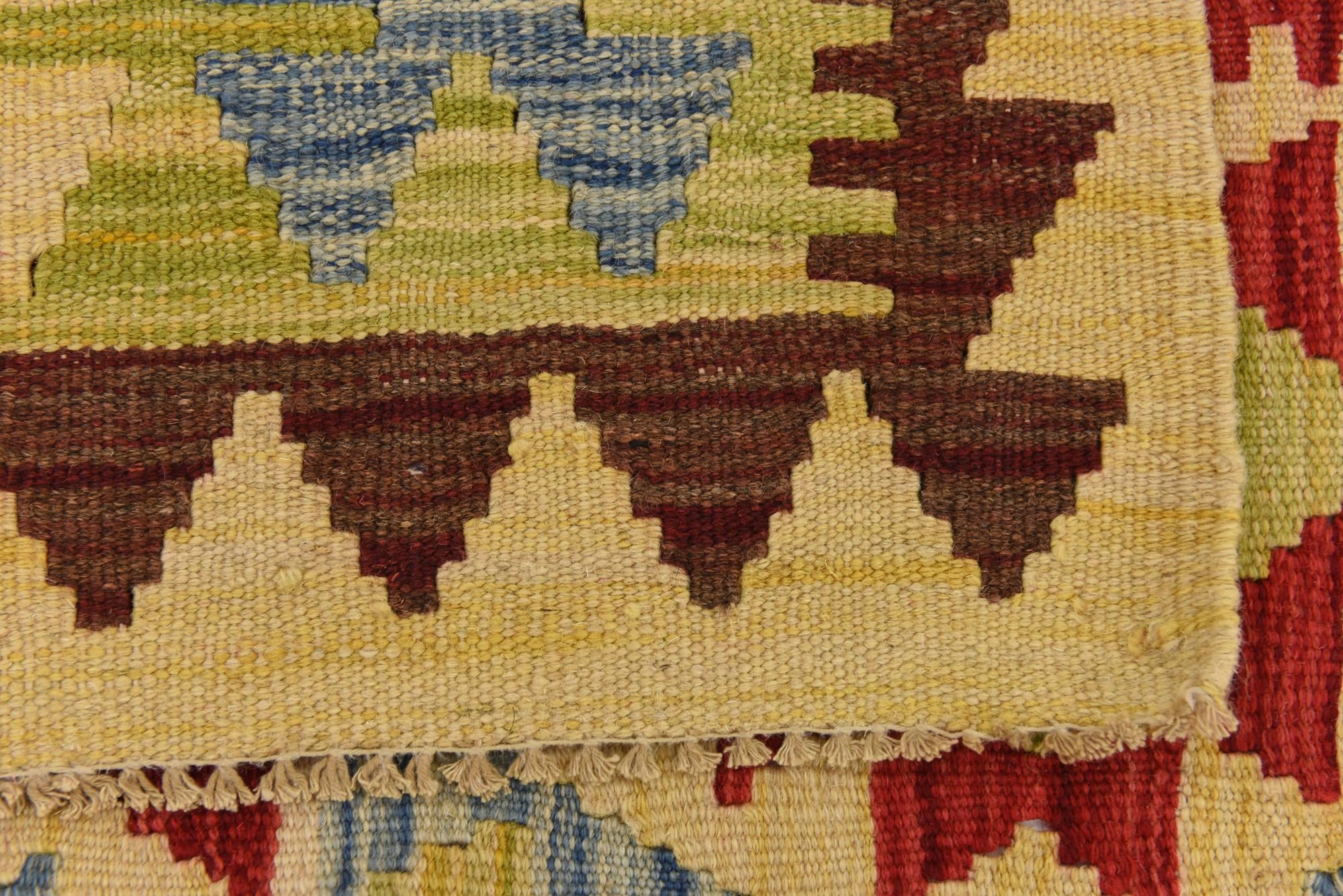 145cm x 190cm Tejido a mano Kilim Maymana Alfombra Lana