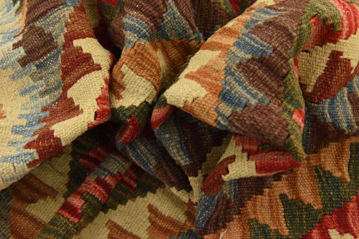 125cm x 180cm Hand Woven Kilim Maymana Wool Rug