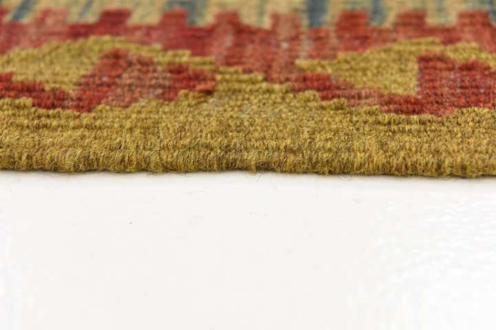 3' 1 x 4' 10 Hand Woven Kilim Maymana Wool Rug