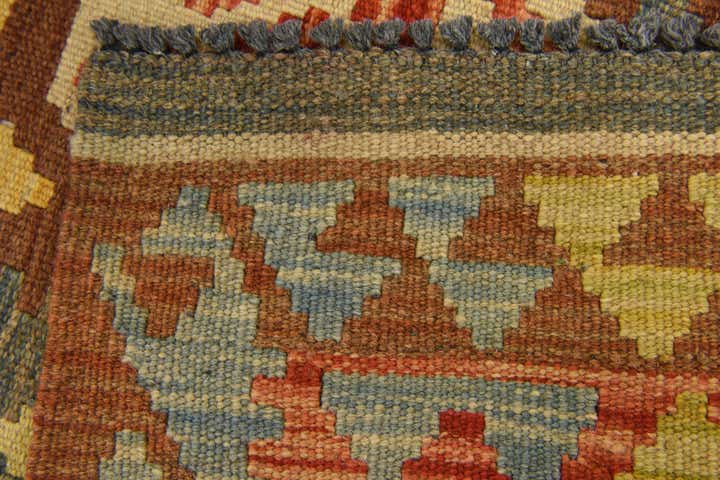 3' 3 x 6' 1 Hand Woven Kilim Maymana Wool Rug