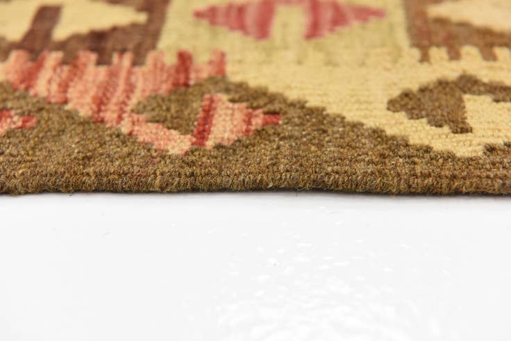 Detail image of 3' 4 x 4' 10 Hand Woven Kilim Maymana Wool Rug