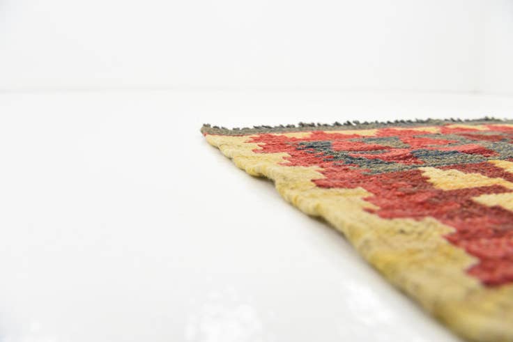 Detail image of 3' 3 x 4' 9 Hand Woven Kilim Maymana Wool Rug