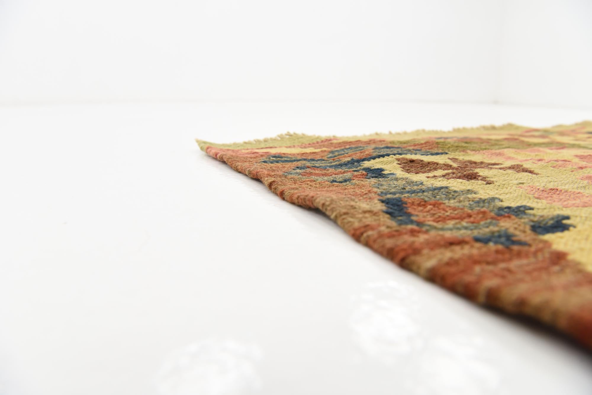 3' 2 x 4' 10 Hand Woven Kilim Maymana Wool Rug