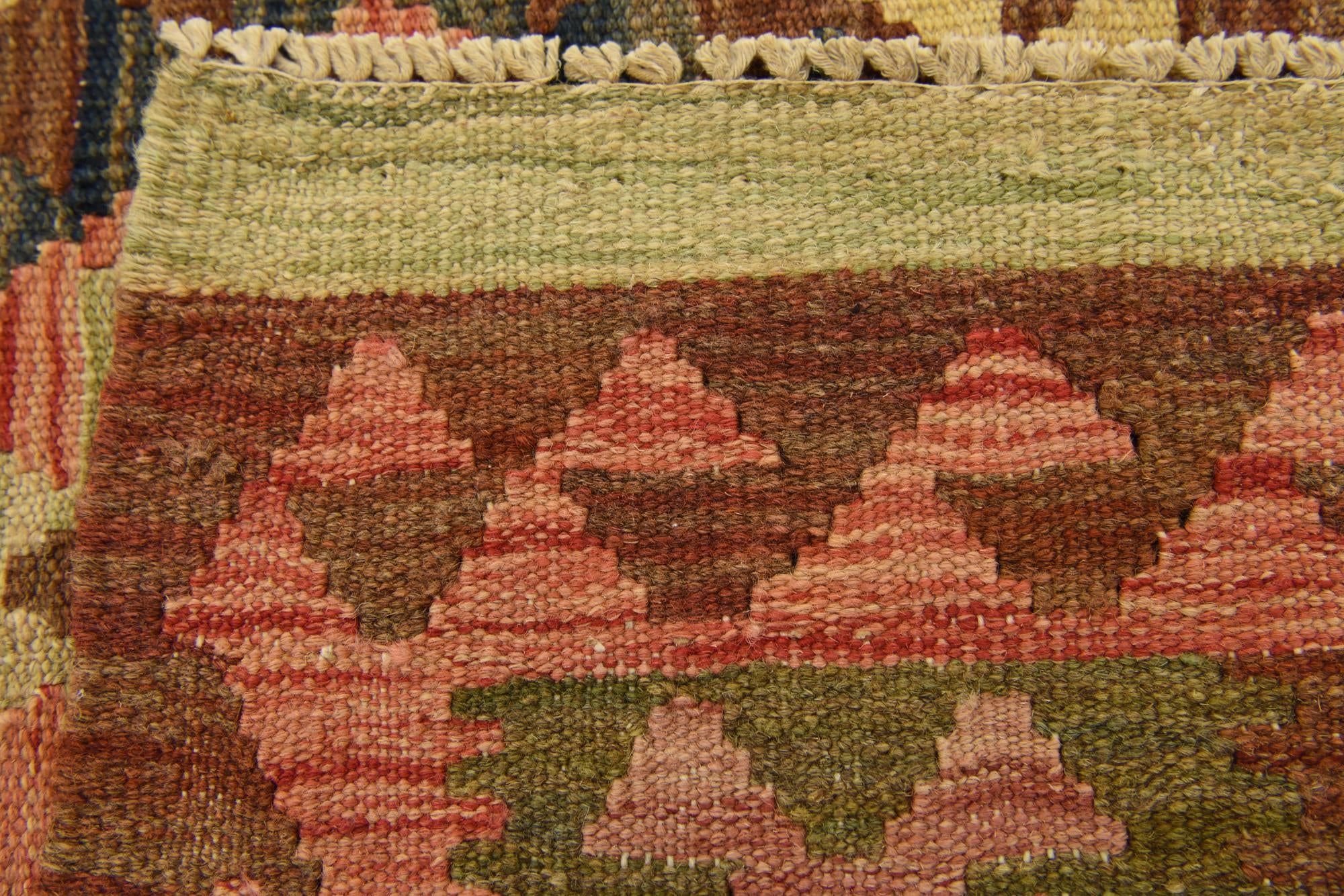 3' 2 x 4' 10 Hand Woven Kilim Maymana Wool Rug