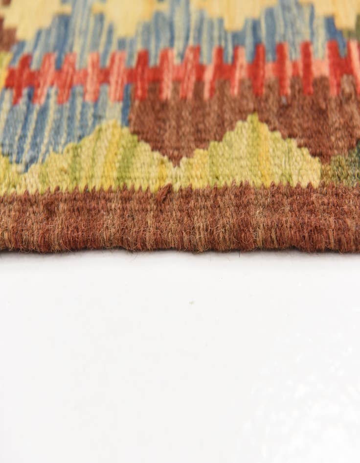Detail image of 3' 6 x 5' 2  Hand Woven Kilim Maymana Wool Rug
