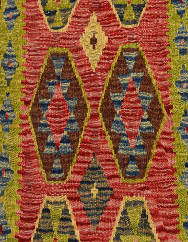 Detail image of 3' 5 x 6' 5 Hand Knotted Kilim Maymana Wool Rug