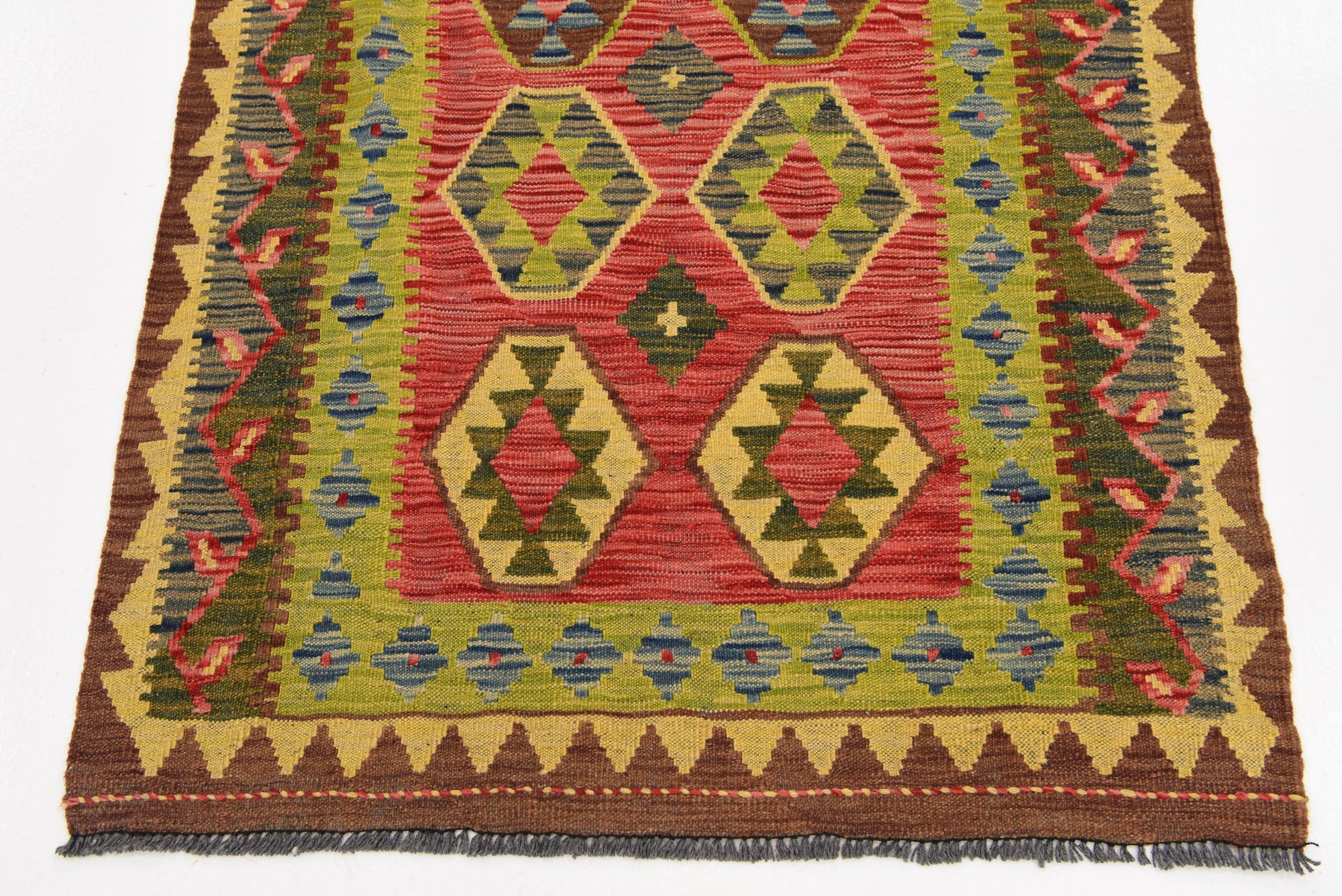 3' 5 x 6' 5 Hand Knotted Kilim Maymana Wool Rug