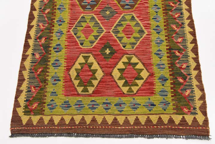3' 5 x 6' 5 Hand Knotted Kilim Maymana Wool Rug