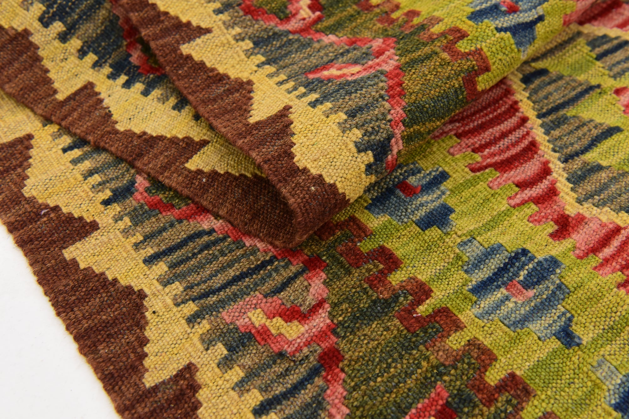 3' 5 x 6' 5 Hand Knotted Kilim Maymana Wool Rug