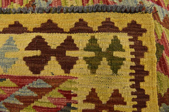3' 5 x 5' 3 Hand Woven Kilim Maymana Wool Rug