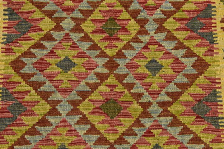 3' 5 x 5' 3 Hand Woven Kilim Maymana Wool Rug