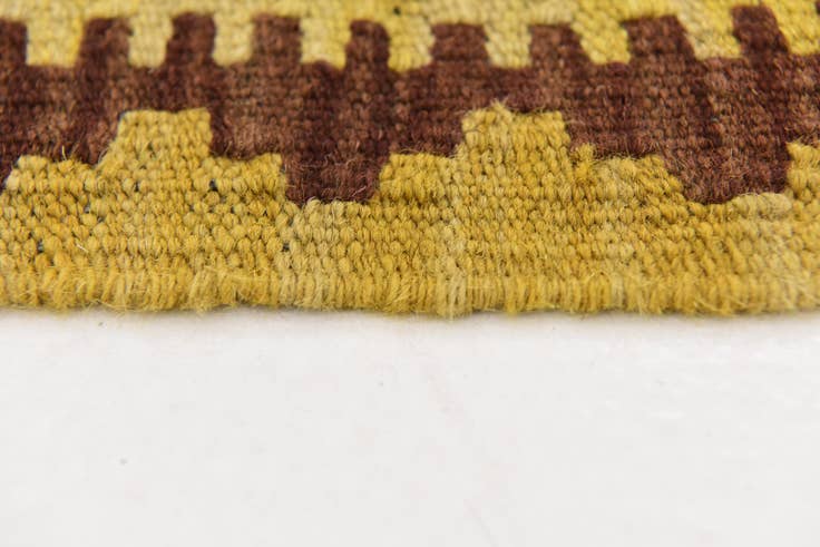 Detail image of 3' 5 x 5' 3 Hand Woven Kilim Maymana Wool Rug