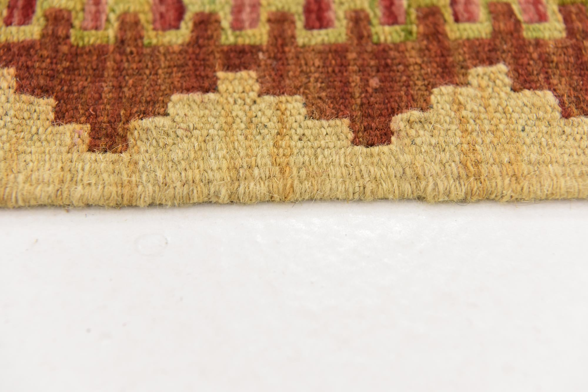 3' 4 x 4' 10 Hand Woven Kilim Maymana Wool Rug