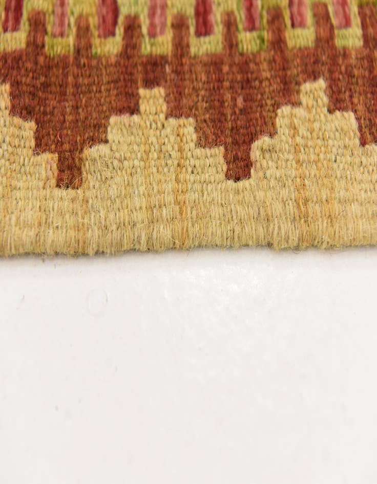Detail image of 3' 4 x 4' 10  Hand Woven Kilim Maymana Wool Rug