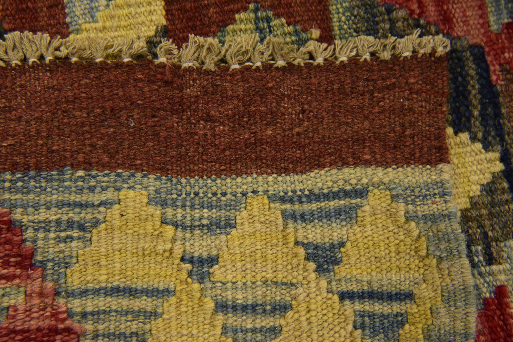 3' 5 x 5' Hand Woven Kilim Maymana Wool Rug