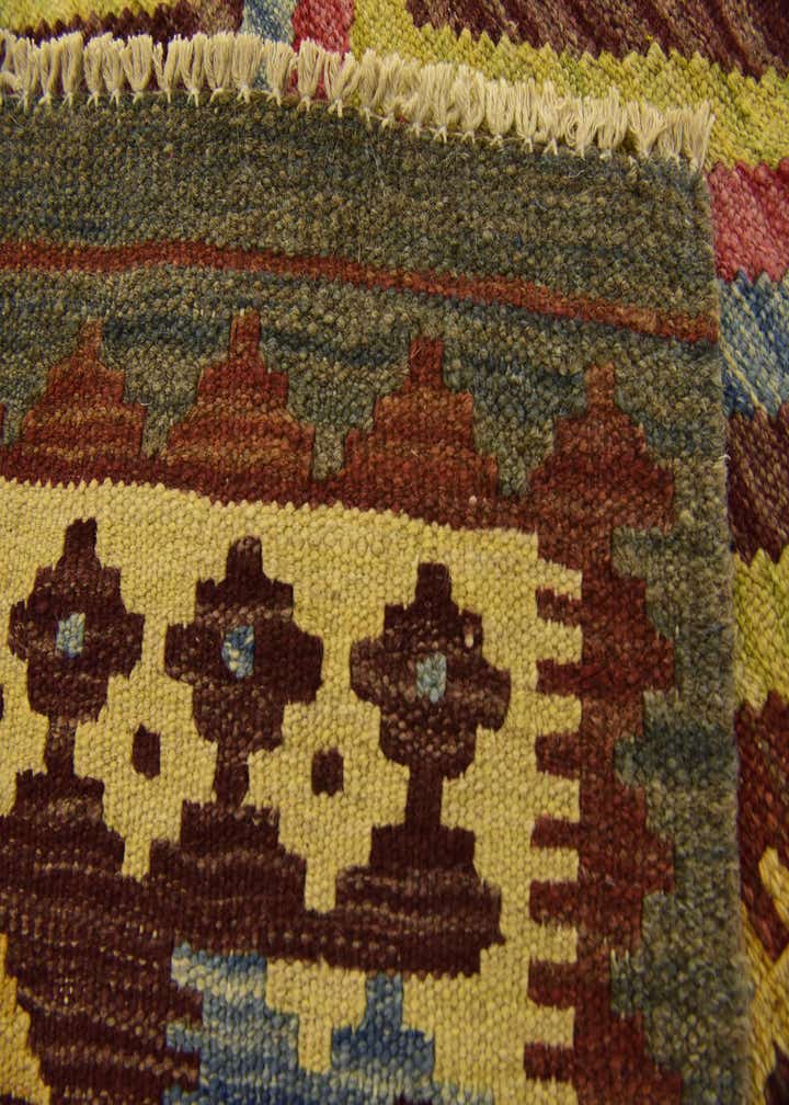 3' 4 x 6' 5 Hand Woven Kilim Maymana Wool Rug