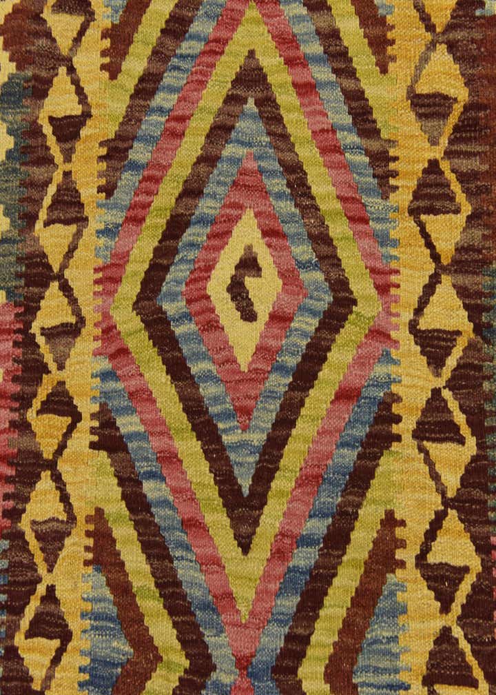 3' 4 x 6' 5 Hand Woven Kilim Maymana Wool Rug