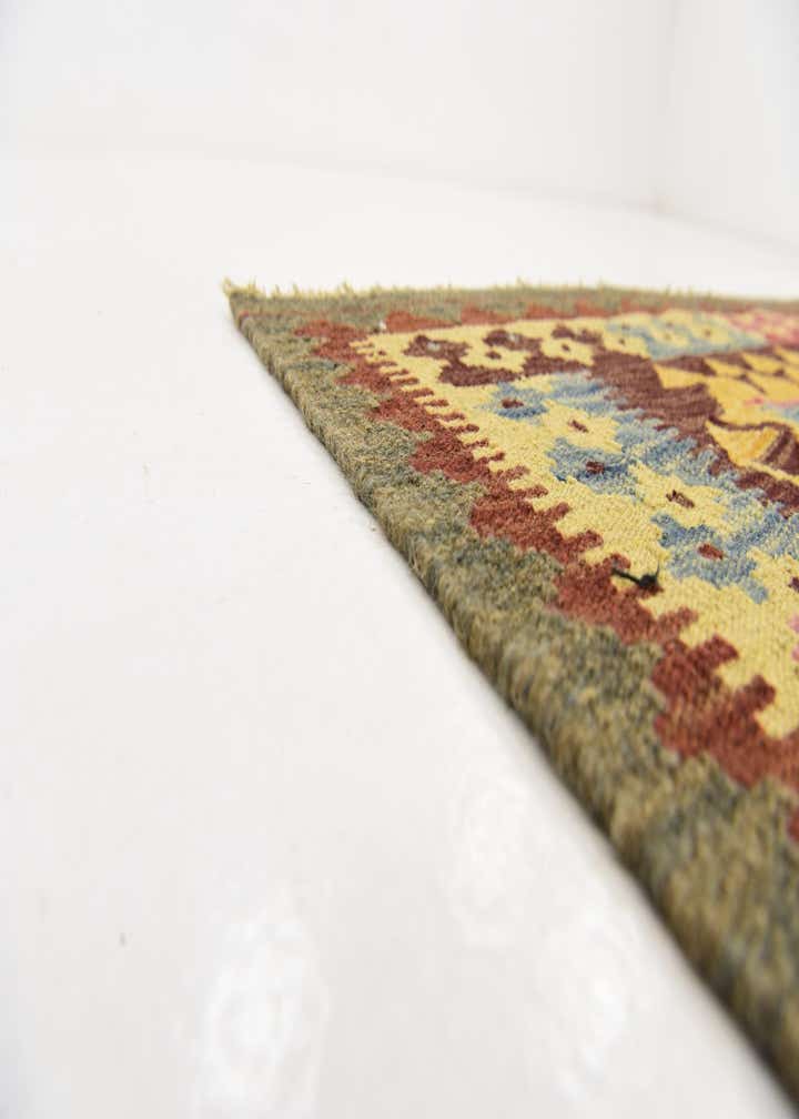 3' 4 x 6' 5 Hand Woven Kilim Maymana Wool Rug